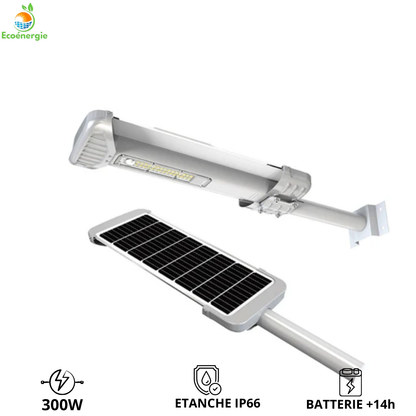 Éclairez votre extérieur toute la nuit sans électricité - Lampadaire Solaire 300 W BleuCarbon©