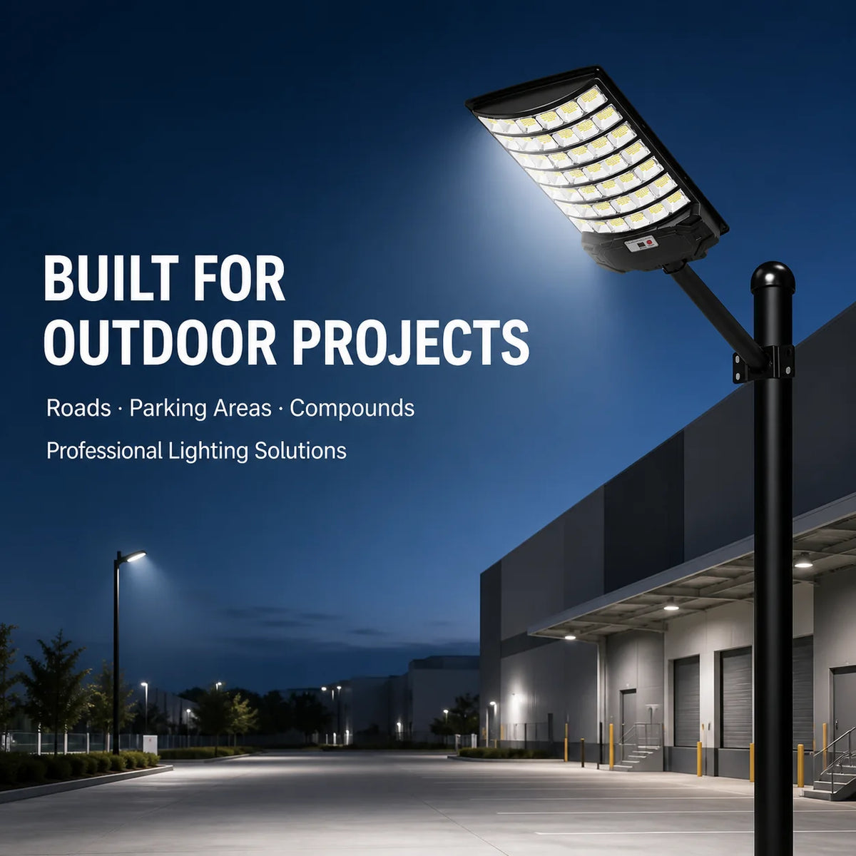 Lampadaire solaire 300W intégré EcoEnergie